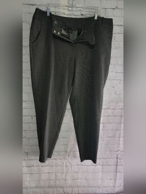 Women's Black & White Micro-Check Dress Pants 16